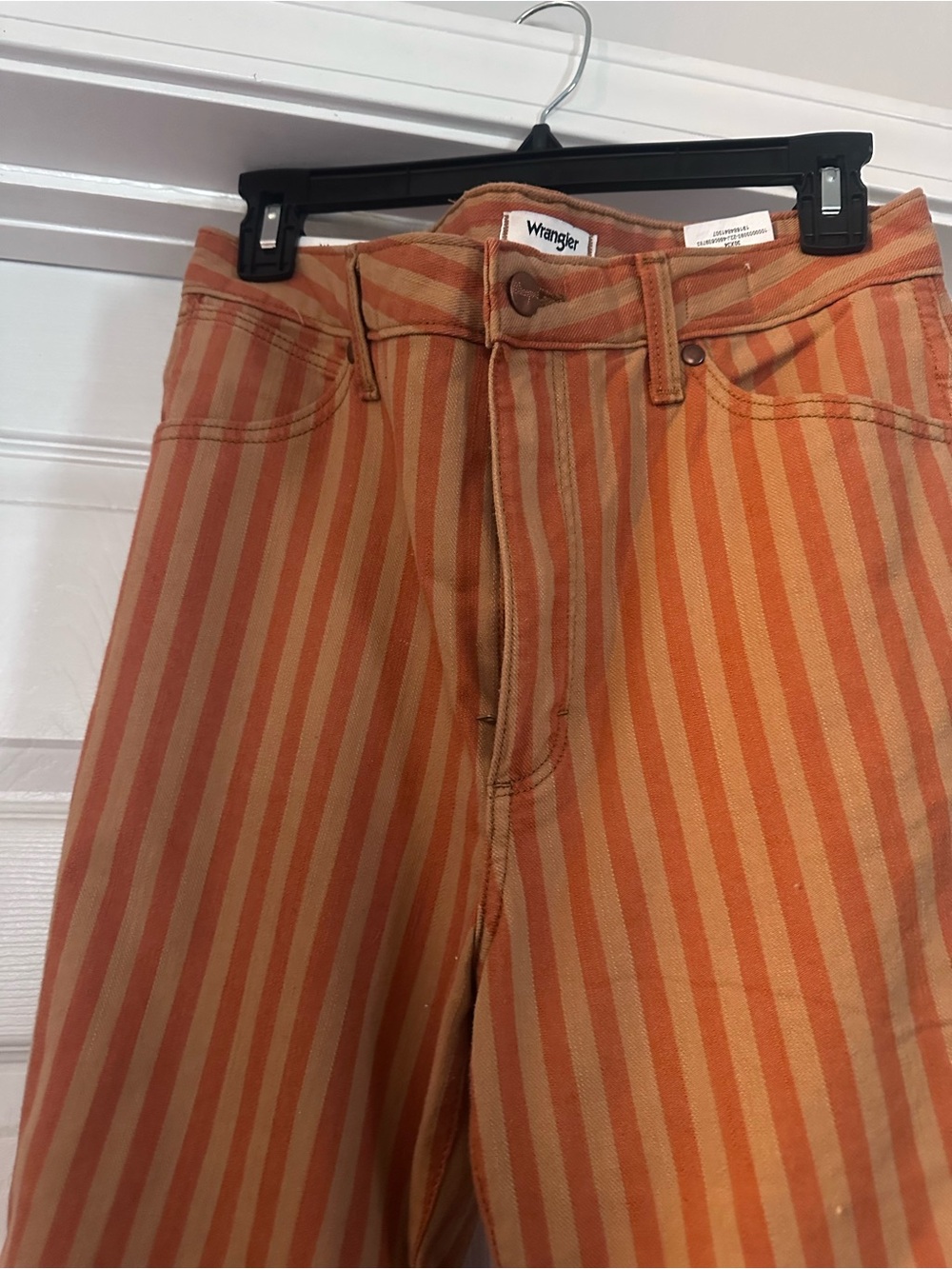 Wrangler Rust and Tan Striped Flare Pants - Picture 2 of 4